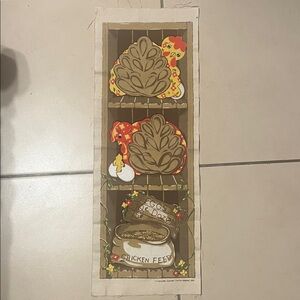Vintage 70s Chicken Feed Wall Art tapestry